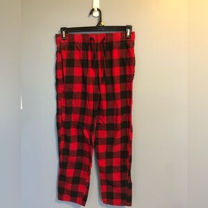 Hollister Red and Black Plaid Pajama Pants